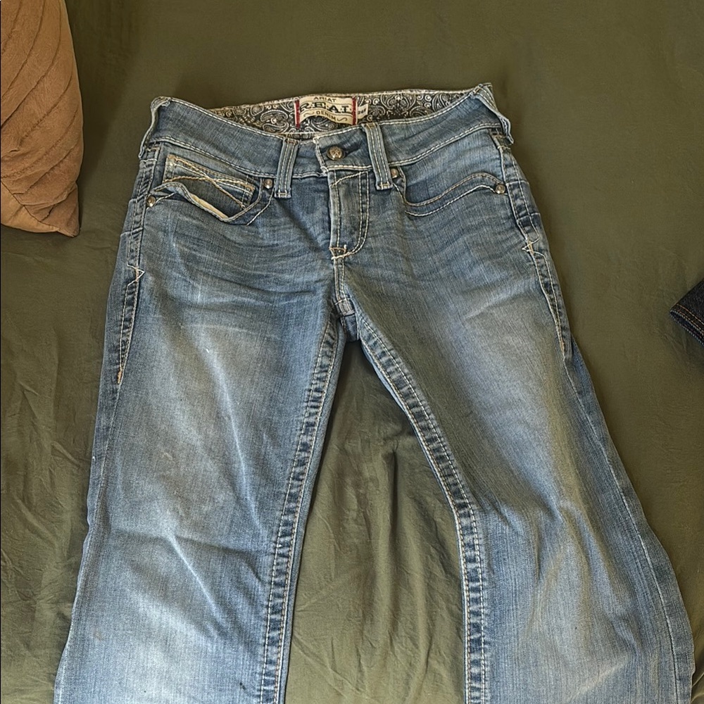 Ariat Blue Boot Cut Jeans with Classic Fading